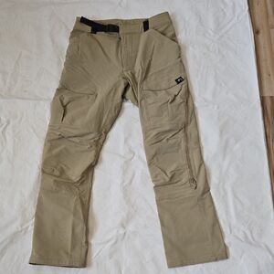 Men's Tan Cargo Pants with Zippered Pockets